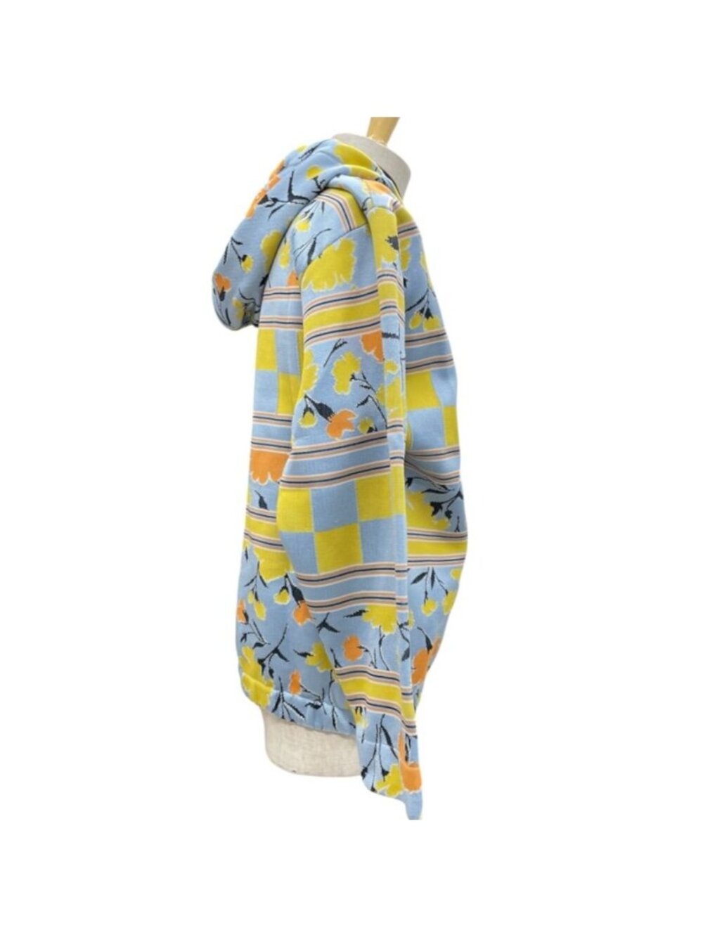 Louis Vuitton Hoodie Hooded Jersey Flower Nylon Silk Light Blue - Picture 4 of 10